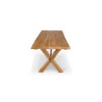 Crossbuck Live Edge Dining Table with Extendable Leaves Dining Tables Bassett Furniture 20