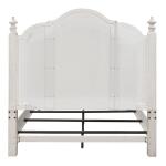 Farmhouse Reimagined Queen Poster Bed Beds Antique White w/ Chestnut Tops 15