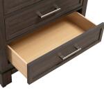 Modern Edge Nightstand w/ Charging Station Nightstands Brown 23