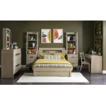 2800 District LK Complete Panel Bed 46 Weathered Oak Finish - Image 3