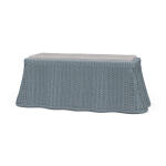 Newport Rattan Rectangular Ottoman W/ Cushion - Image 3