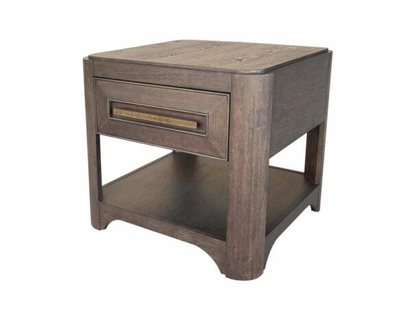 Square End Table With Wood Top End tables Brown 7
