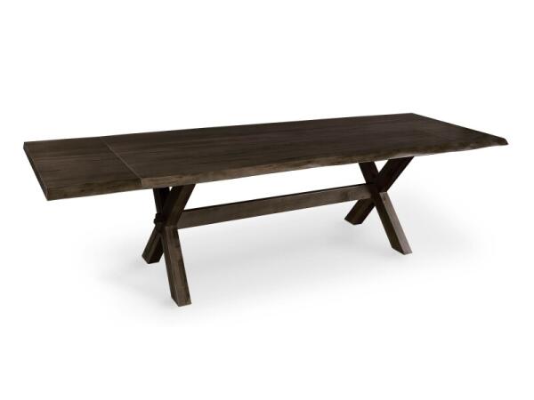 Crossbuck Live Edge Dining Table with Extendable Leaves Dining Tables Bassett Furniture