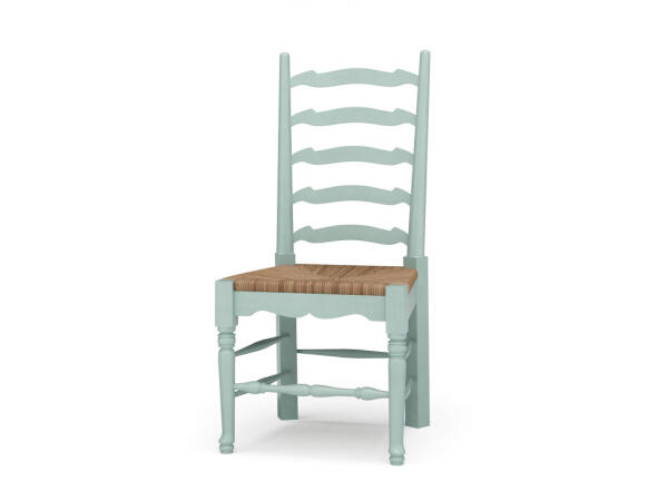 English Ladder-back Dining Chair Chairs & Benches Blue