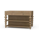 Soluna Kitchen Island W/ Butcher Block