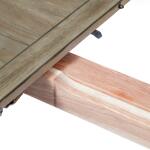 Whitney Rectangular Leg Table Dining Tables Antique Linen w/ Weathered Gray 22