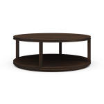 Cohan Round Coffee Table W/ Wood Shelf