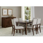 Crafted Cherry Dining by Ben & Erin Napier UPH SIDE CHAIR OATMEAL FABRIC Chairs & Benches Brown 15