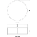 Cohan Round Coffee Table W/ Rattan - Image 2