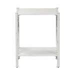 Vintage Series Open Night Stand – Antique White Nightstands Distressed Metal 12