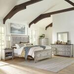 Heartland King Opt California Panel Bed, Dresser & Mirror, Chest, Night Stand