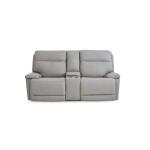 Fletcher Leather Power Reclining Loveseat with Center Console