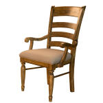 Bennett Ladderback Upholstered Arm Chair – BENSQ236K Chairs & Benches A-America 7