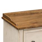 Morgan Creek Storage Hall Bench Table Sets Antique White w/ Wirebrushed Tobacco Accents 19