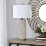 Zade Table Lamp, Gray Lighting Gray 16