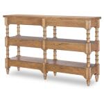 Vintage Market AT Turned Leg Console Storage Table 4 Drw Barnwood Oak CLH4010-706 - Image 3