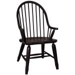 Treasures Bow Back Arm Chair – Black Chairs & Benches Brown 7