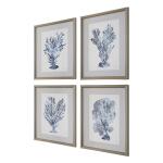 Shibori Coral Framed Prints, S/4 - Image 4