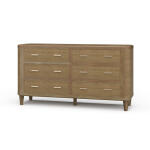 Lexington 6 Drawer Dresser W/ Rattan
