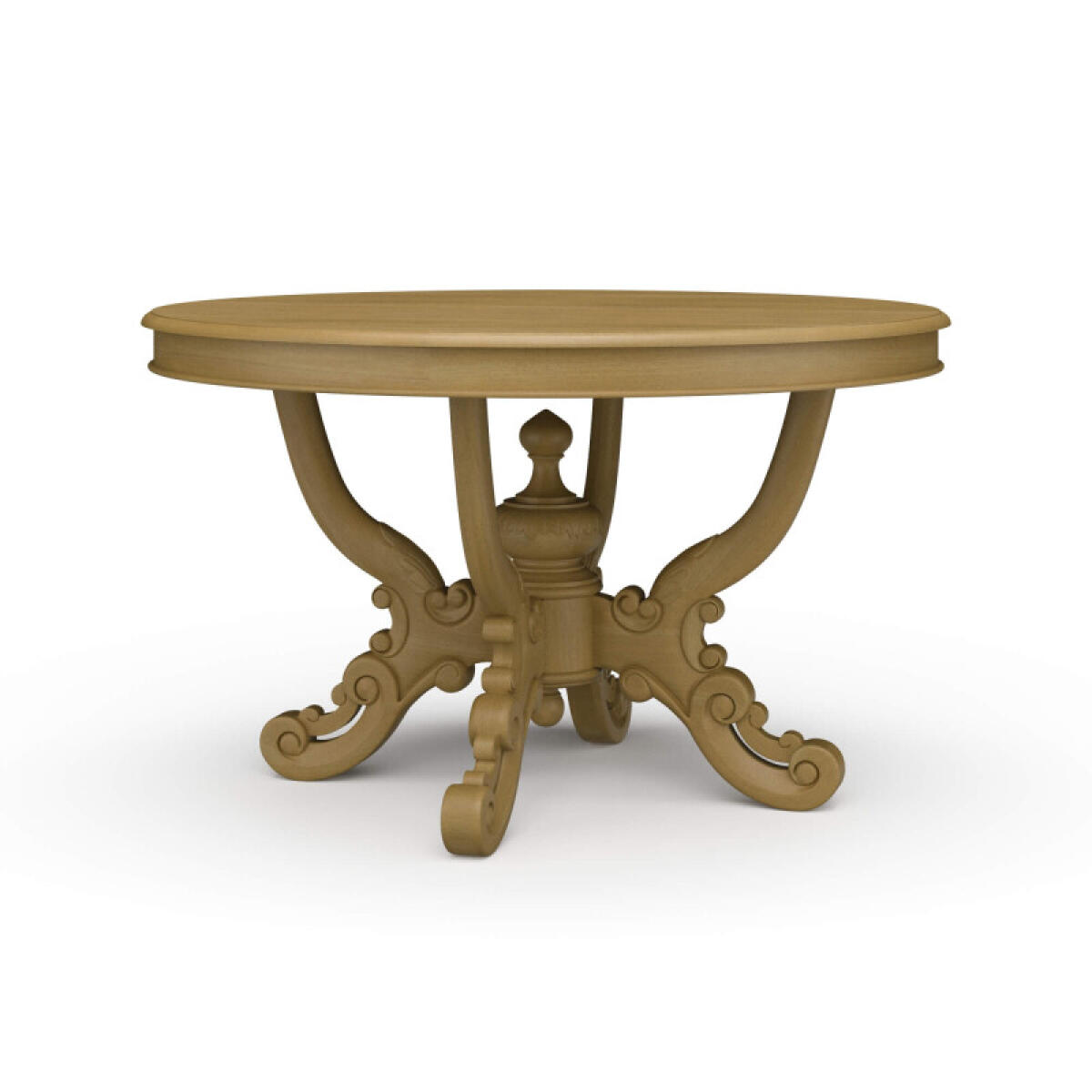 056a1d4aa6c22c7483bcb02f0a5a7041 Mandolin Dining Table W/ Solid Hardwood Top - Image 1