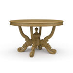 Mandolin Dining Table W/ Solid Hardwood Top