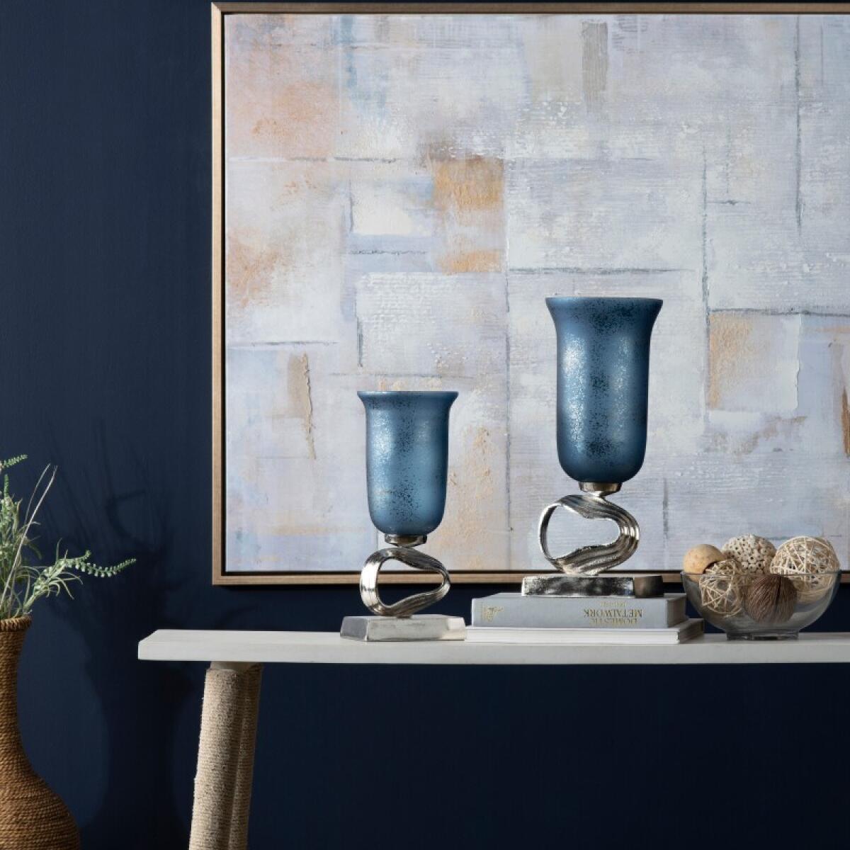 05ce98f07f63edd113bd9e8817b4adf7 Medium Cobalt Free Style Sculpture Vase - Image 1