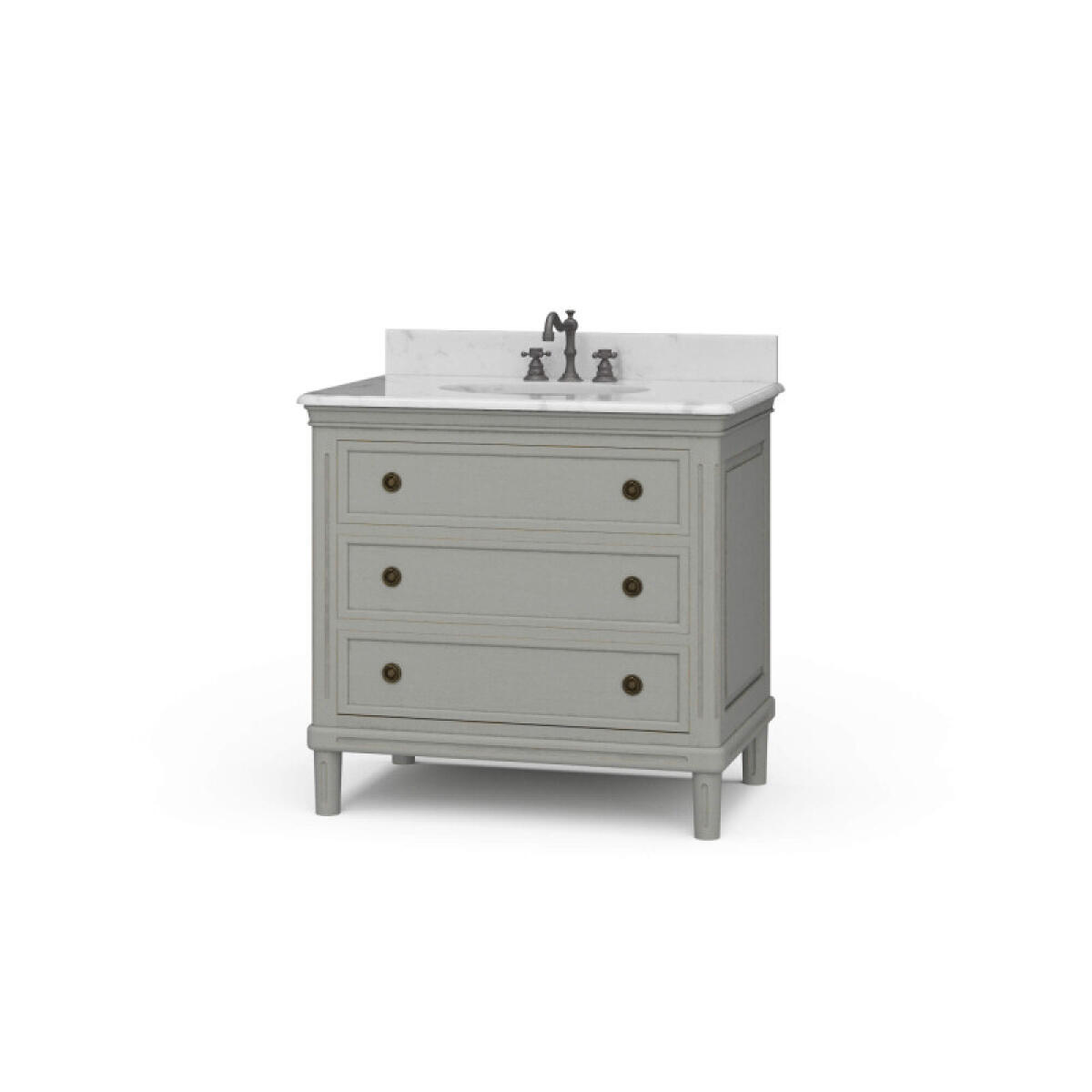 06168a569579431bebf5da82fe06fd92 Hayward Single Vanity W/ Sink & Marble Top - Image 1