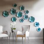 Abella Ceramic Indoor-outdoor Wall Decor, Aqua, S/3 Wall Decor Aqua 13