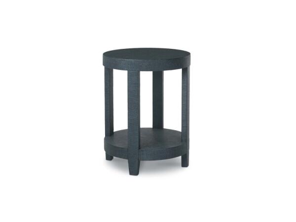 Ventura Raffia Round Lamp Table End tables Bassett Furniture