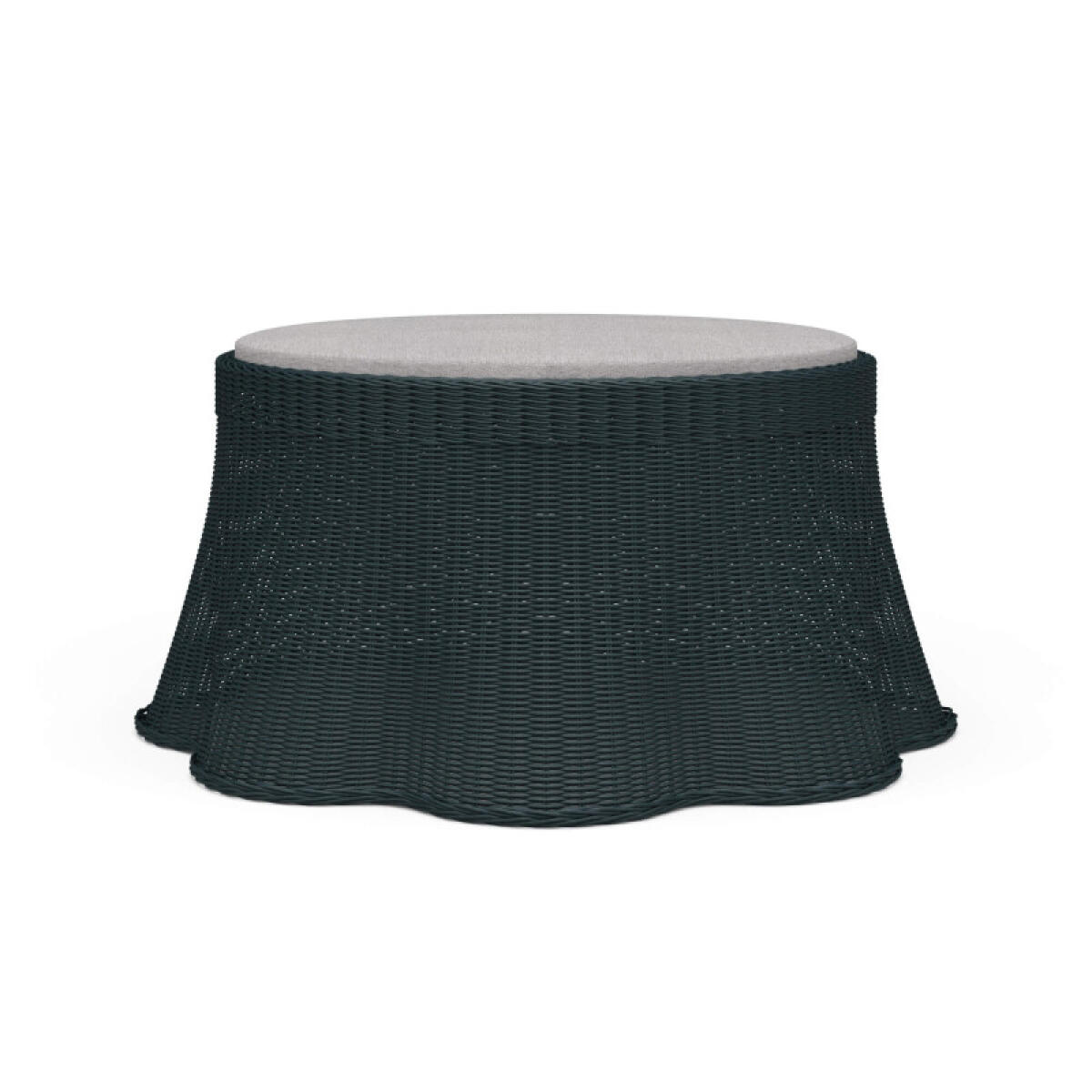 069760a5ddee2a807d3521d750b825b8 Newport Rattan Ottoman W/ Cushion - Image 1