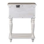 Magnolia Manor Leg Night Stand Nightstands Antique White & Weathered Bark 19
