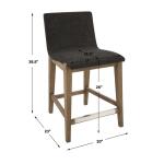 Klemens Counter Stool, Chocolate - Image 10