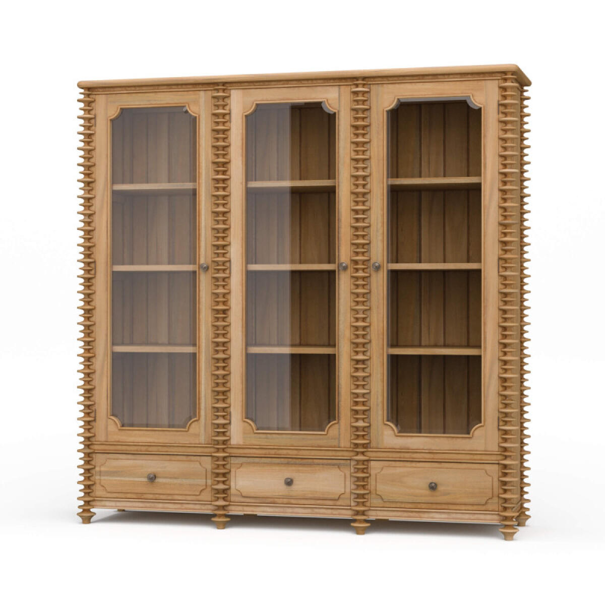 06fb97d5b6870c54f32566dcc2bf5e84 Milano Bookcase W/ 3 Glass Doors - Image 1
