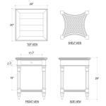 Montego Square End Table W/ Drawer - Image 8