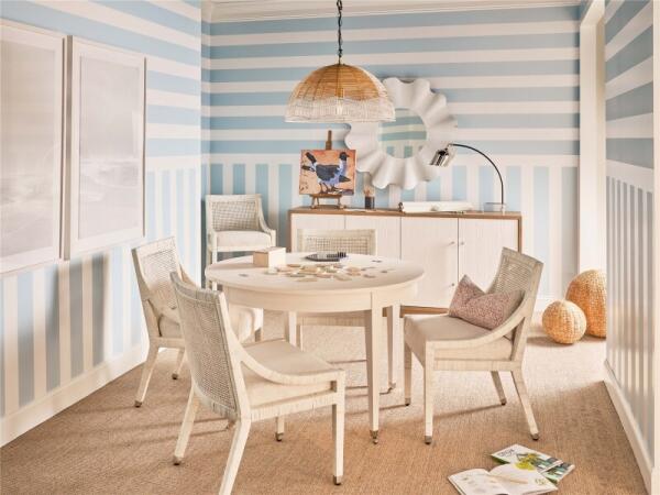 Weekender Coastal Living Home Collection Watercolor Dining Table Dining Tables Cream