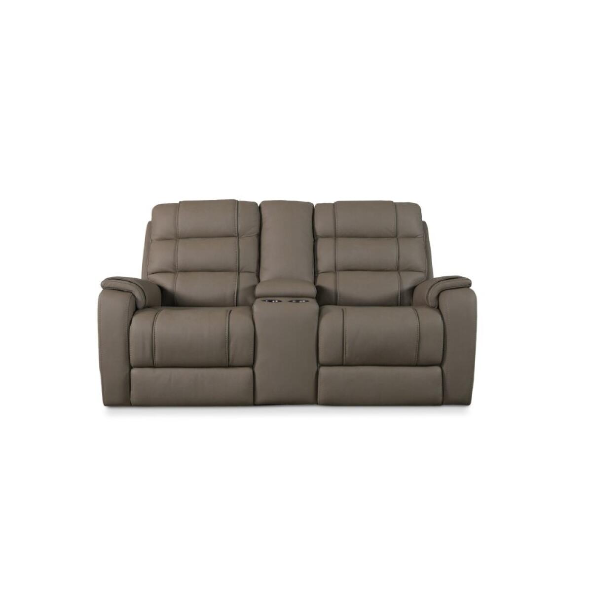 07851dd81049d39fc26487836772b0c1 Wendell Leather Power Reclining Loveseat with Center Console - Image 1