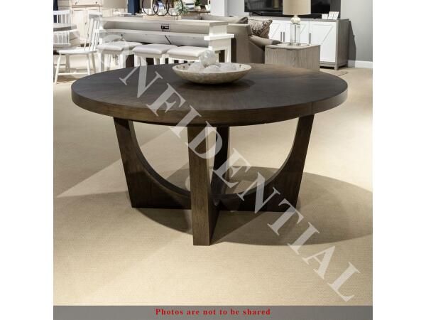 Cascade Falls Round Pedestal Table Top Dining Table Tops Brown