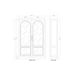 Vannes 2 Door Display Cabinet W/ Glass Shelves - Image 9