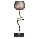 Medium Aubergine Sculptural Trumpet Votive Holder - Image 3