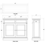 Hudson 2 Door Sideboard Dining Storage Blue 12