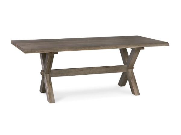 Crossbuck Live Edge Rectangle Dining Table Dining Tables Bassett Furniture