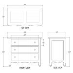 Provence 3 Drawer Dresser Medium Dressers Bramble 11