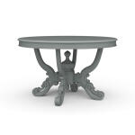 Mandolin Dining Table W/ Solid Hardwood Top