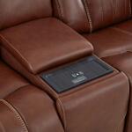 Caswell Loveseat w/ Console P2 & ZG Loveseats Brown 27