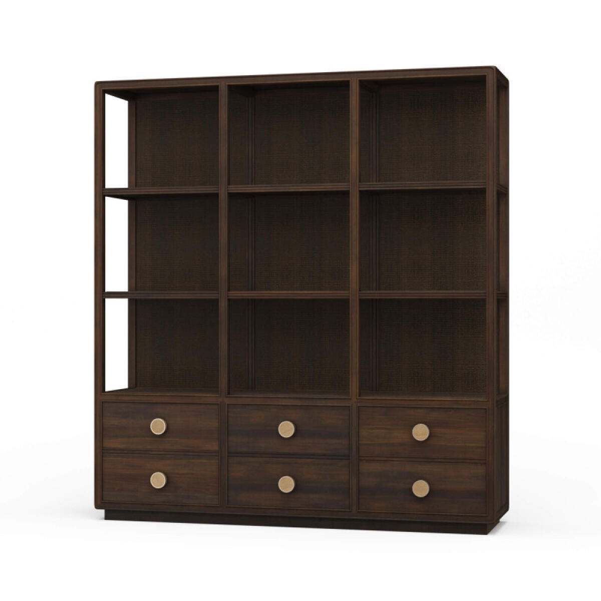 090e77786762f7fa6dd2e010c9992661 Cohan Open Cabinet W/ 6 Drawers W/ Rattan - Image 1