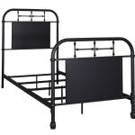 Vintage Series Twin Metal Bed – Black Youth Beds Distressed Metal 9