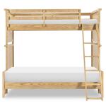 Complete Twin Over Full Bunk Bed Natural Hickory Youth Beds Brown 10