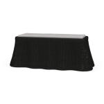 Newport Rattan Rectangular Ottoman W/ Cushion Ottomans & Poufs Black 14