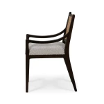 Milano Dining Chair W/ Upholstered Seat & Rattan Back - Image 6