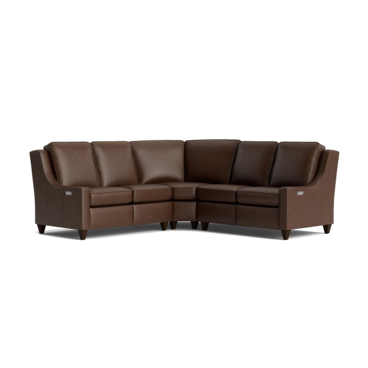09912ec3ebe808e44ddb688ddfd143c2 Magnificent Motion Leather Slope Arm Reclining Sectional - Image 1
